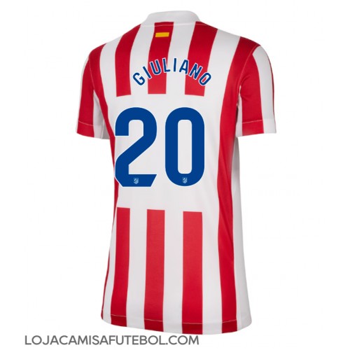 Camisa de Futebol Atletico Madrid Giuliano Simeone #20 Equipamento Principal Mulheres 2025-26 Manga Curta